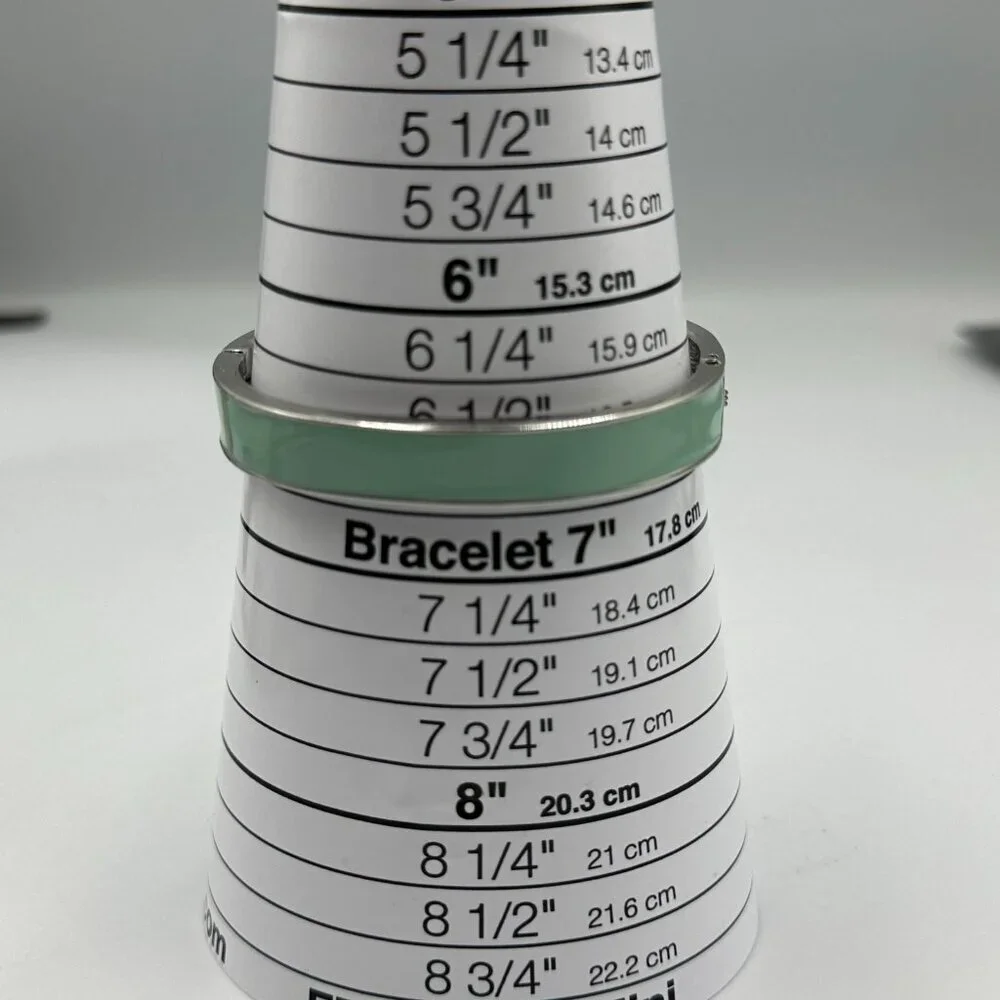 3/$30 Studio Time Watch Women Silver Tone Mint Green Bangle Band New Battery 7